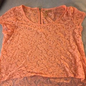 Lace short sleeve top